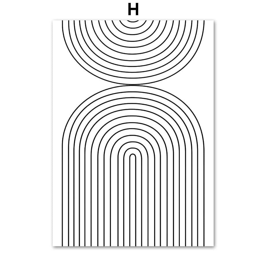 Vintage Abstract Line Art Minimalist Gallery Wall Art Fine Art Canvas Prints Pictures For Living Room Dining Room Home Office Decor