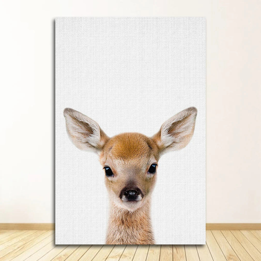 Bear Bunny Elephant Baby Animals Posters Wall Art Fine Art Canvas Prints Cute Pictures For Baby's Room Children's Room Nordic Nursery Art Decor 2025