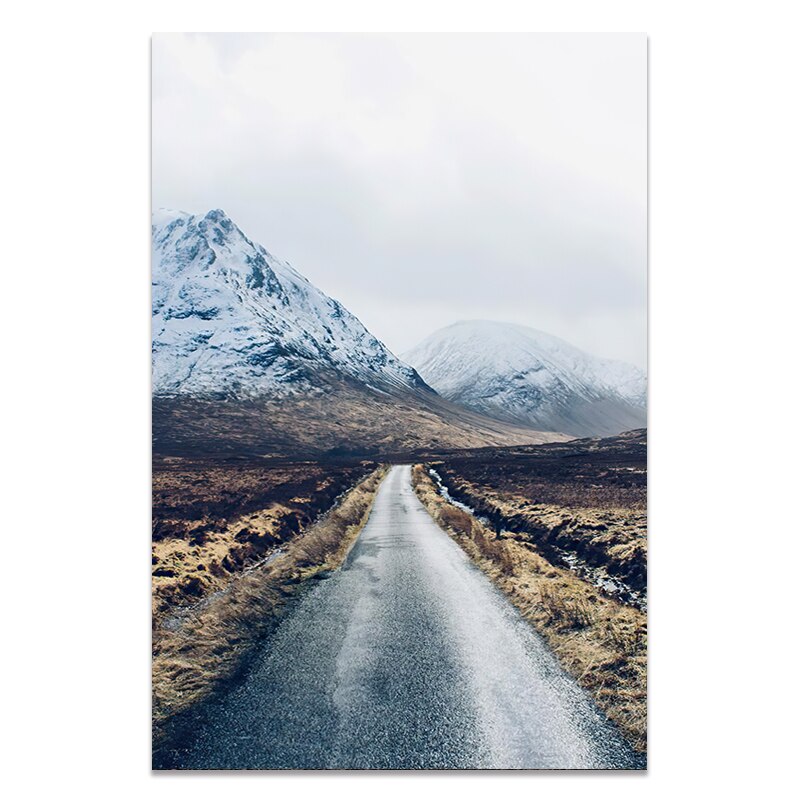 Mountain Lake Wilderness Landscape Wall Art Fine Art Canvas Prints Inspirational Pictures For Living Room Home Office Wall Decor