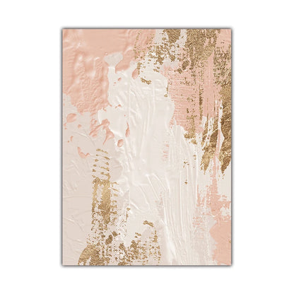 Modern Abstract Wall Art Fine Art Canvas Prints Blue Pink Golden Beige Pictures For Bedroom Living Room Home Office Decor