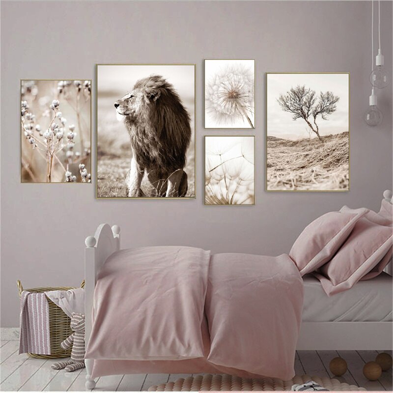 Dandelion Beach Sunset Simple Landscape Wall Art Fine Art Canvas Prints Lifestyle Pictures Of Nature For Living Room Bedroom Decor