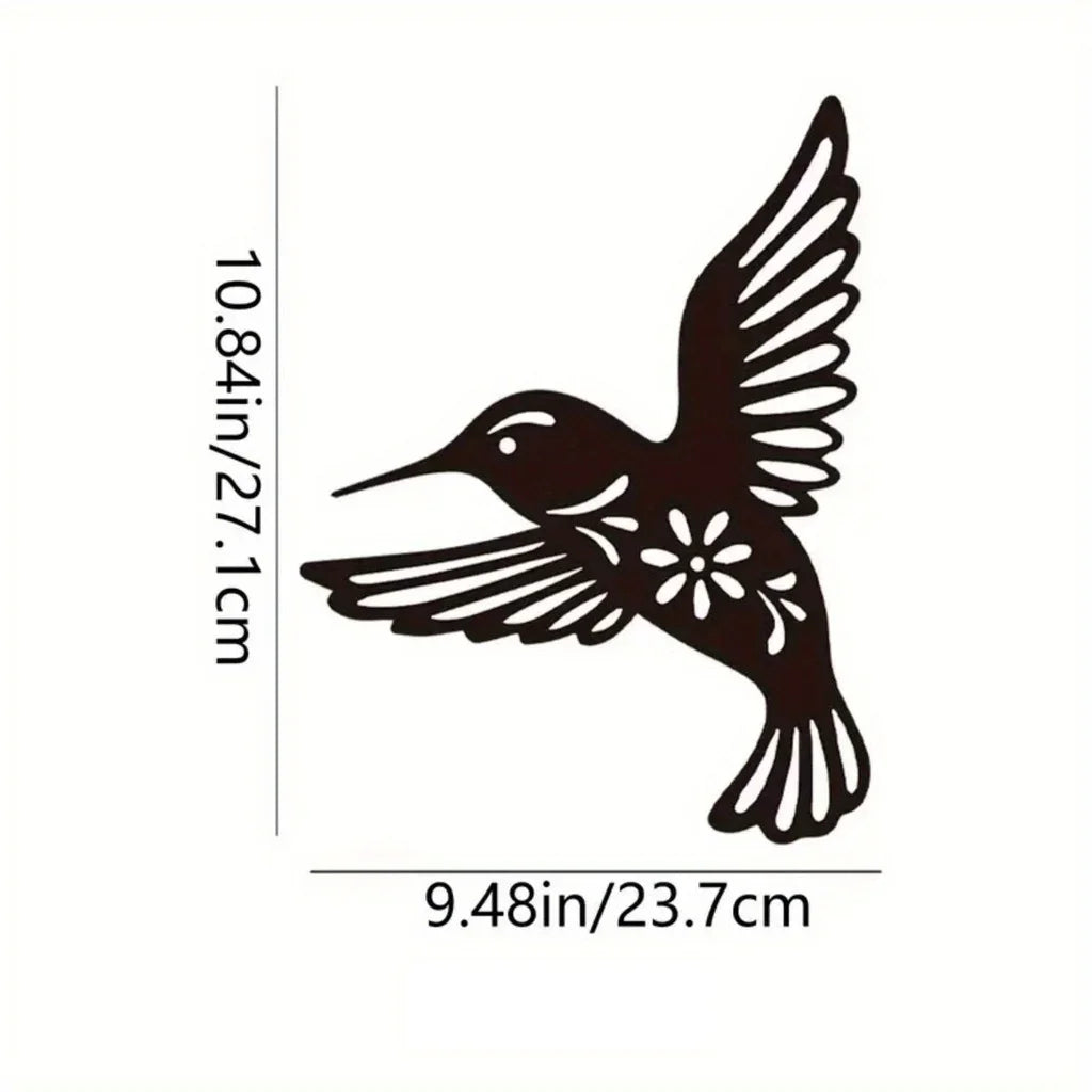 Hummingbird Metal Wall Art 3D Sculptured Iron Craft Wall Decoration For Living Room Dining Room Garden Creative Nordic Home Decor