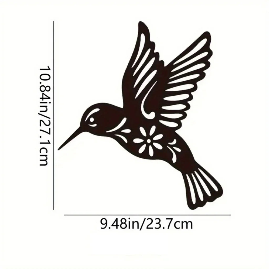 Hummingbird Metal Wall Art 3D Sculptured Iron Craft Wall Decoration For Living Room Dining Room Garden Creative Nordic Home Decor