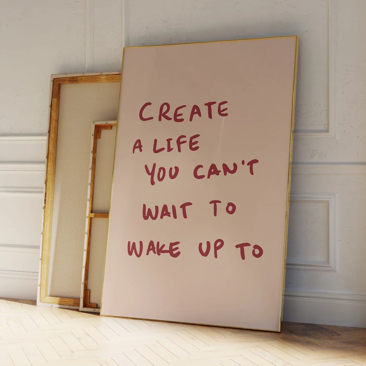 Inspirational Motivational Quote Wall Art Canvas Print - Modern Typographic Poster Picture For Living Room Bedroom Art Decor