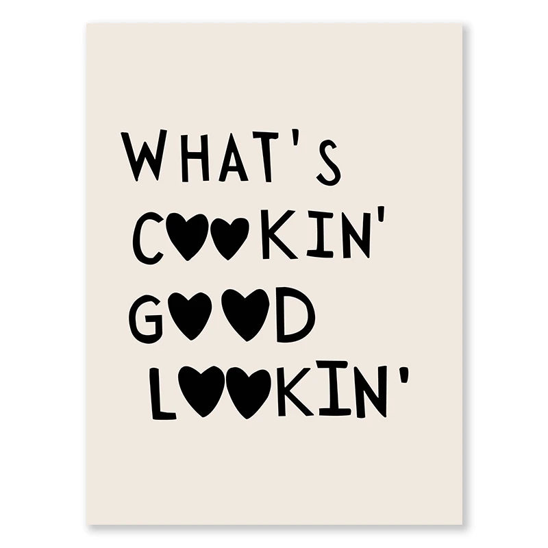 Kitchen Cooking Love Quotes Wall Art Fine Art Canvas Prints Minimalist Modern Typographic Posters Pictures For Kitchen Dining Room Cafe Art Decor 2025