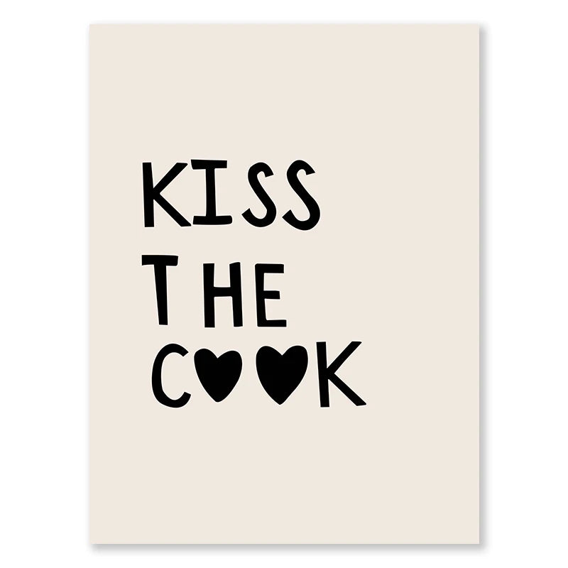 Kitchen Cooking Love Quotes Wall Art Fine Art Canvas Prints Minimalist Modern Typographic Posters Pictures For Kitchen Dining Room Cafe Art Decor 2025
