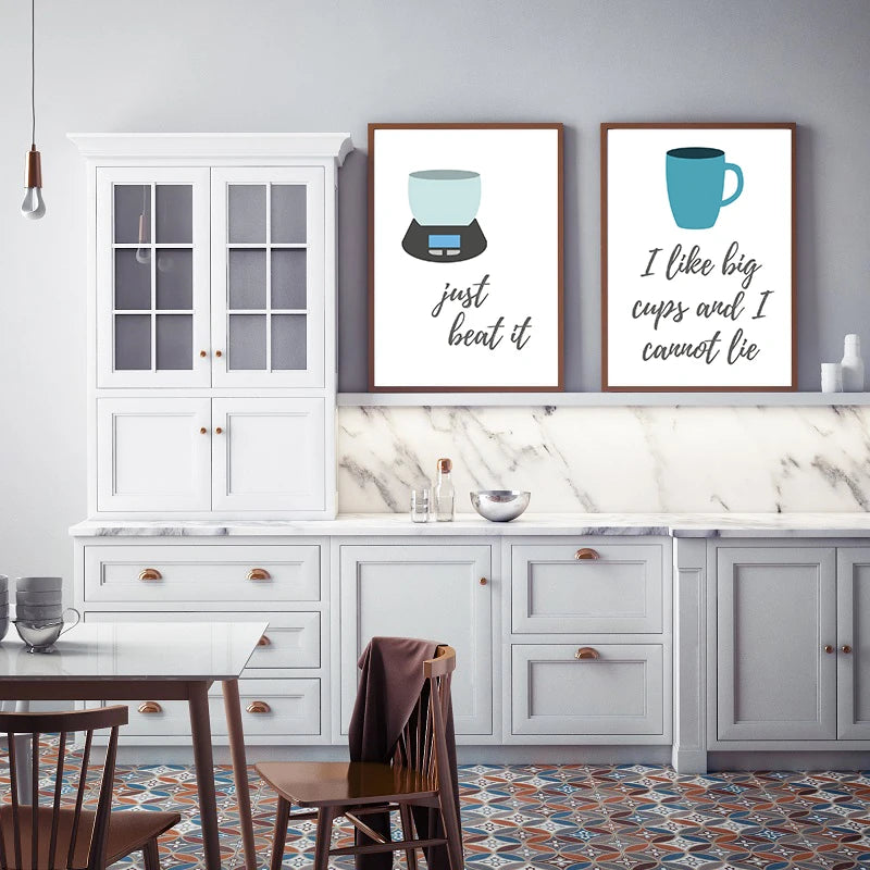 Kitchen Cooking Utensils Fun Quotes Posters Wall Art Fine Art Canvas Prints Pictures For Kitchen Cafe Diner Cookery Baking Art Creative Home Decor 2025
