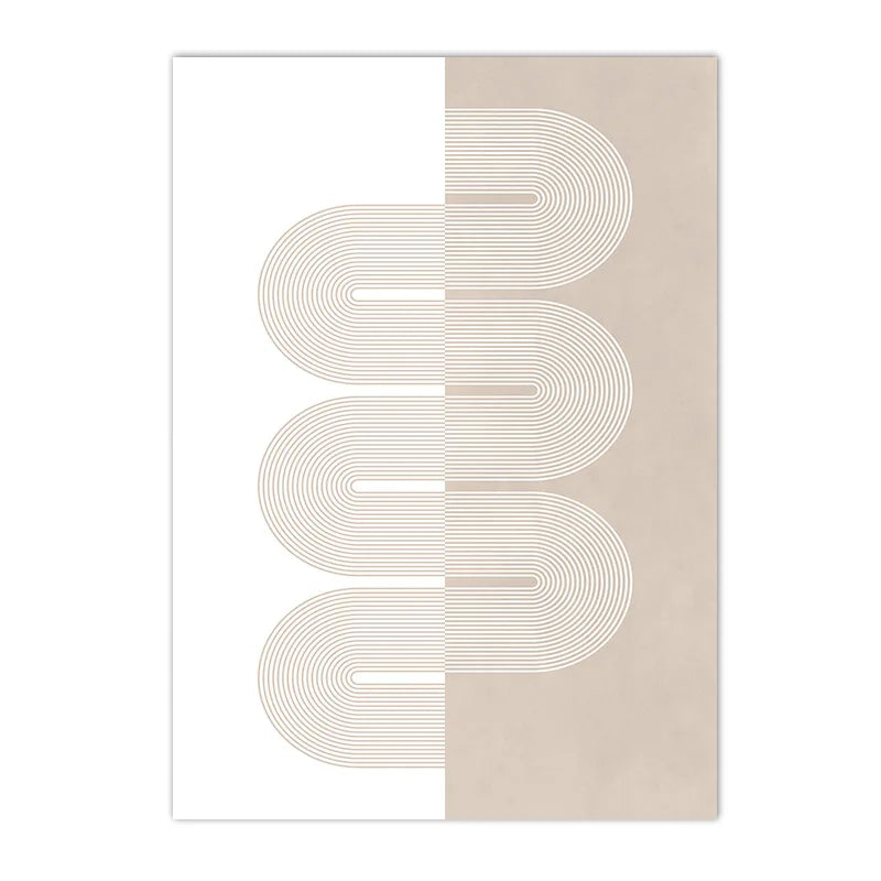 Light Beige Minimalist Abstract Geometric Line Art Wall Art Fine Art Canvas Prints Pictures For Dining Room Bedroom Art For Modern Apartment 2025 00