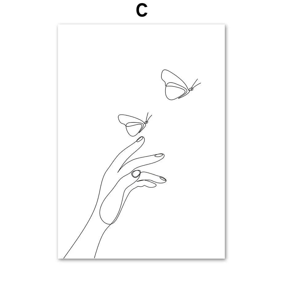 Minimalist Abstract Beauty Figure Art Line Art Fine Art Canvas Prints Pictures For Living Room Bedroom Salon Art Decor 2025