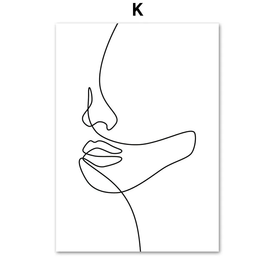 Minimalist Abstract Beauty Figure Art Line Art Fine Art Canvas Prints Pictures For Living Room Bedroom Salon Art Decor 2025