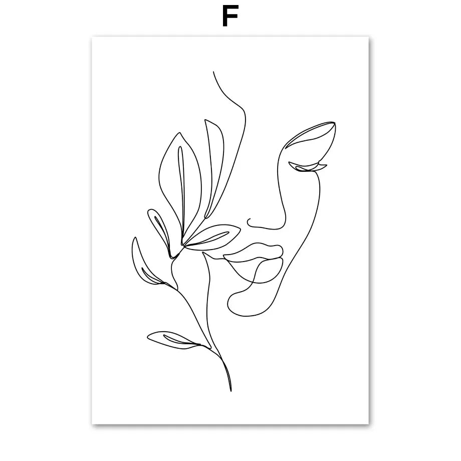 Minimalist Abstract Beauty Figure Art Line Art Fine Art Canvas Prints Pictures For Living Room Bedroom Salon Art Decor 2025