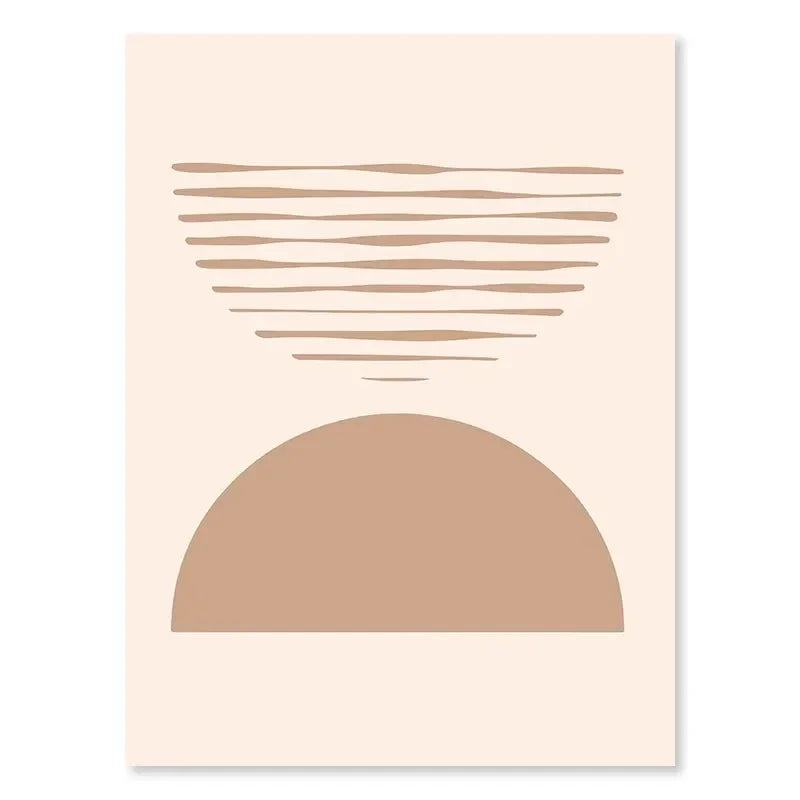 Minimalist Abstract Geometric Moon Phase Line Art Wall Art Fine Art Canvas Prints Pictures For Modern Apartment Living Room Nordic Home Decor