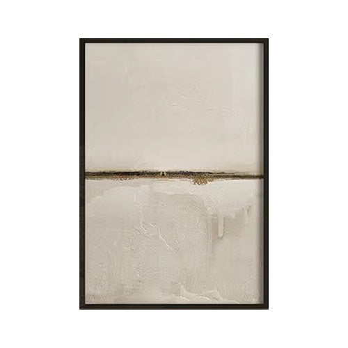 Minimalist Abstract Landscape Wall Art Neutral Colors Fine Art Canvas Prints Beige/Black Pictures For Living Room, Bedroom, Art For Contemporary Interiors