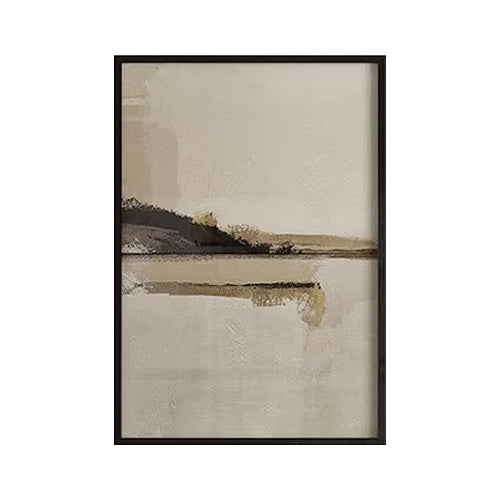 Minimalist Abstract Landscape Wall Art Neutral Colors Fine Art Canvas Prints Beige/Black Pictures For Living Room, Bedroom, Art For Contemporary Interiors