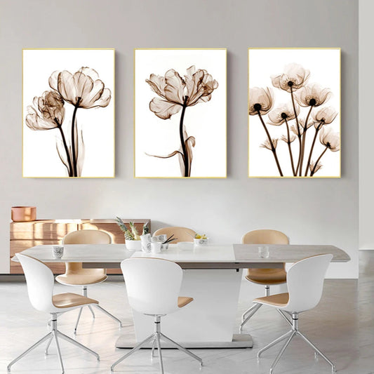 Minimalist Abstract Simple Floral Wall Art Fine Art Canvas Prints Pictures For Living Room Dining Room Modern Bedroom Art Decor