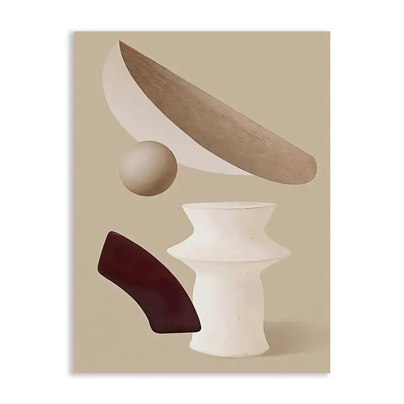 Minimalist Beige Abstract Architectural Wall Art Fine Art Canvas Prints Pictures For Living Room Dining Room Art For Contemporary Interiors 2025