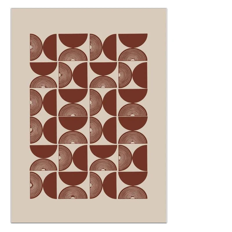 Minimalist Geometric Sun Moon Wall Art Fine Art Canvas Prints Modern Abstract Poster Pictures For Living Room Dining Room Art Decoration