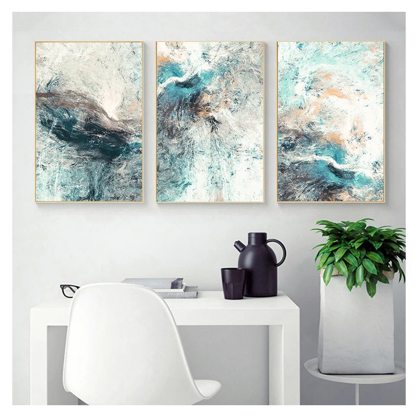Mint Green Beige Abstract Marble Print Wall Art Fine Art Canvas Prints Pictures For Modern Apartment Living Room Bedroom Nordic Art Decor 2025