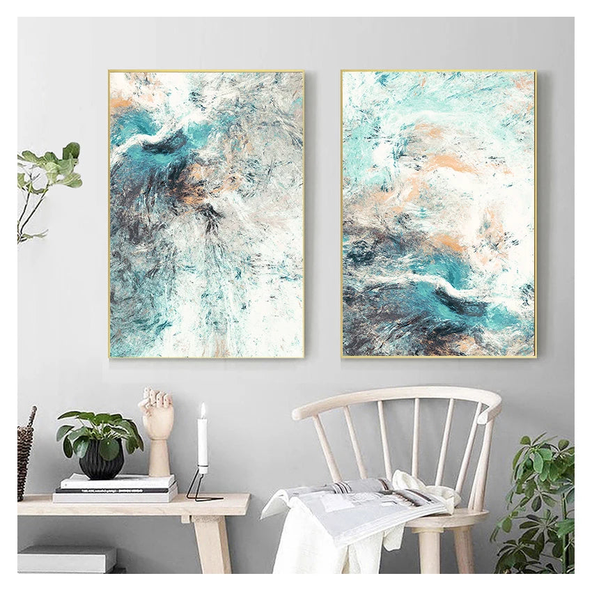 Mint Green Beige Abstract Marble Print Wall Art Fine Art Canvas Prints Pictures For Modern Apartment Living Room Bedroom Nordic Art Decor 2025
