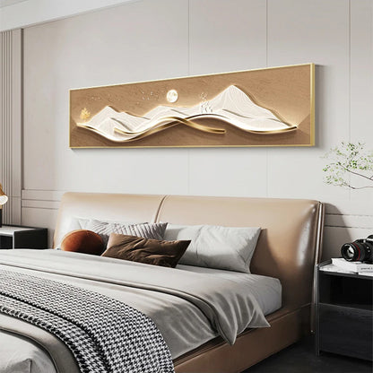 Modern Abstract Nordic Deer Mountain Panorama Wall Art Fine Art Canvas Prints 3d Design Wide Format Pictures For Above The Bed Above The Sofa