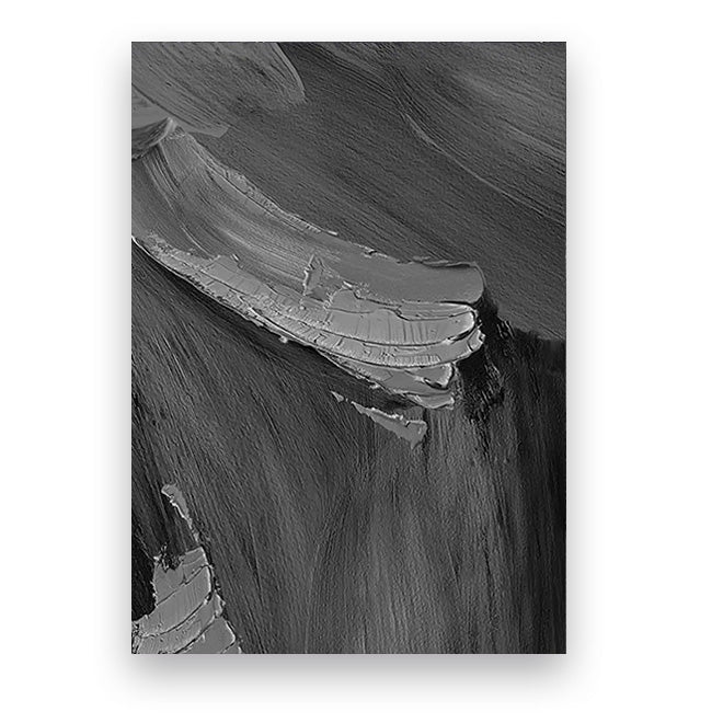 Modern Abstract Black & White Minimalist Wall Art Fine Art Canvas Prints Textural Design Pictures For Modern Loft Apartment Home Office Decor