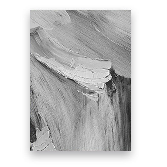 Modern Abstract Black & White Minimalist Wall Art Fine Art Canvas Prints Textural Design Pictures For Modern Loft Apartment Home Office Decor