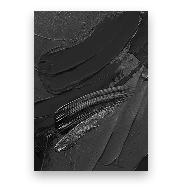Modern Abstract Black & White Minimalist Wall Art Fine Art Canvas Prints Textural Design Pictures For Modern Loft Apartment Home Office Decor