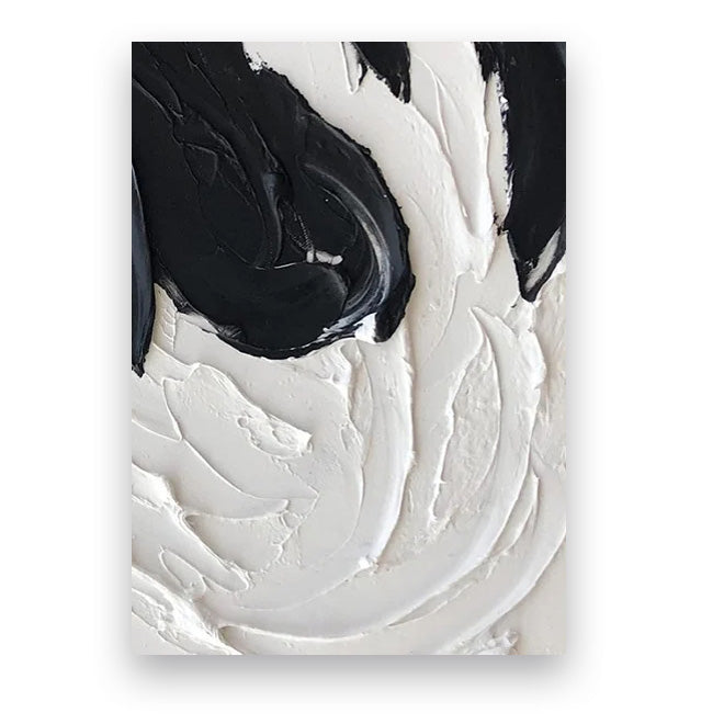 Modern Abstract Black & White Minimalist Wall Art Fine Art Canvas Prints Textural Design Pictures For Modern Loft Apartment Home Office Decor
