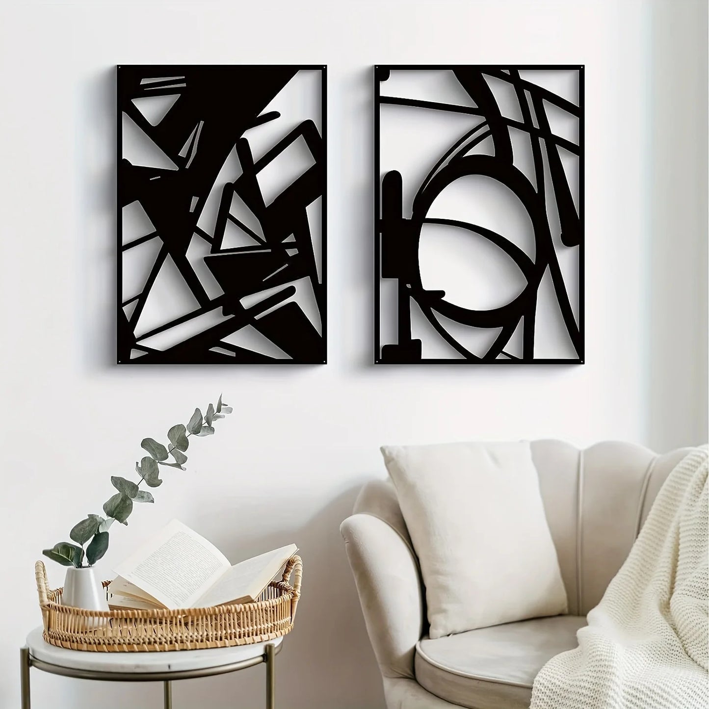 Modern Abstract Iron Art Wall Art 3D Metal Sculpture Wall Decoration For Living Room Dining Room Creative Contemporary Nordic Home Decor