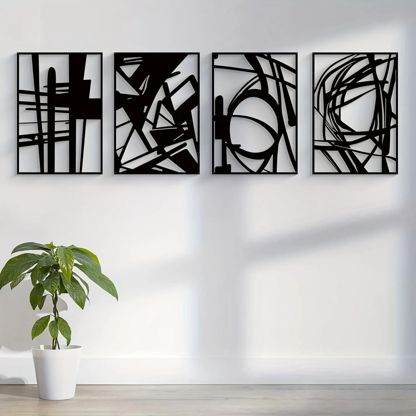 Modern Abstract Iron Art Wall Art 3D Metal Sculpture Wall Decoration For Living Room Dining Room Creative Contemporary Nordic Home Decor