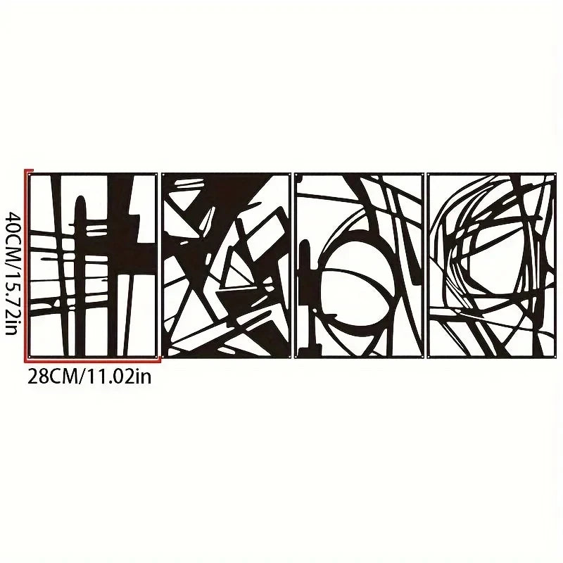 Modern Abstract Iron Art Wall Art 3D Metal Sculpture Wall Decoration For Living Room Dining Room Creative Contemporary Nordic Home Decor