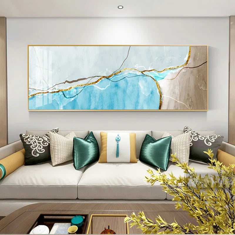 Modern Abstract Liquid Marble Wall Art Fine Art Canvas Prints Wide Format Pictures For Above The Sofa Art For Above The Bed