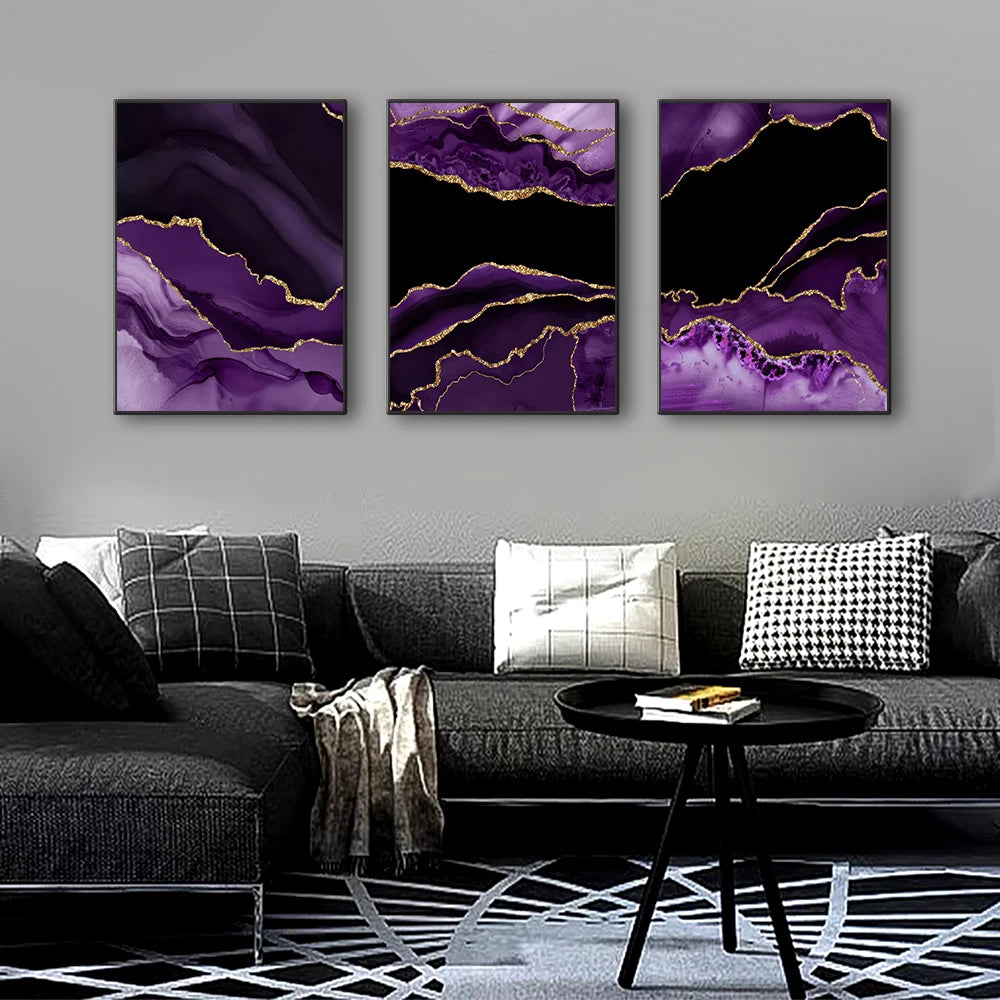 Black And Purple Home Decor