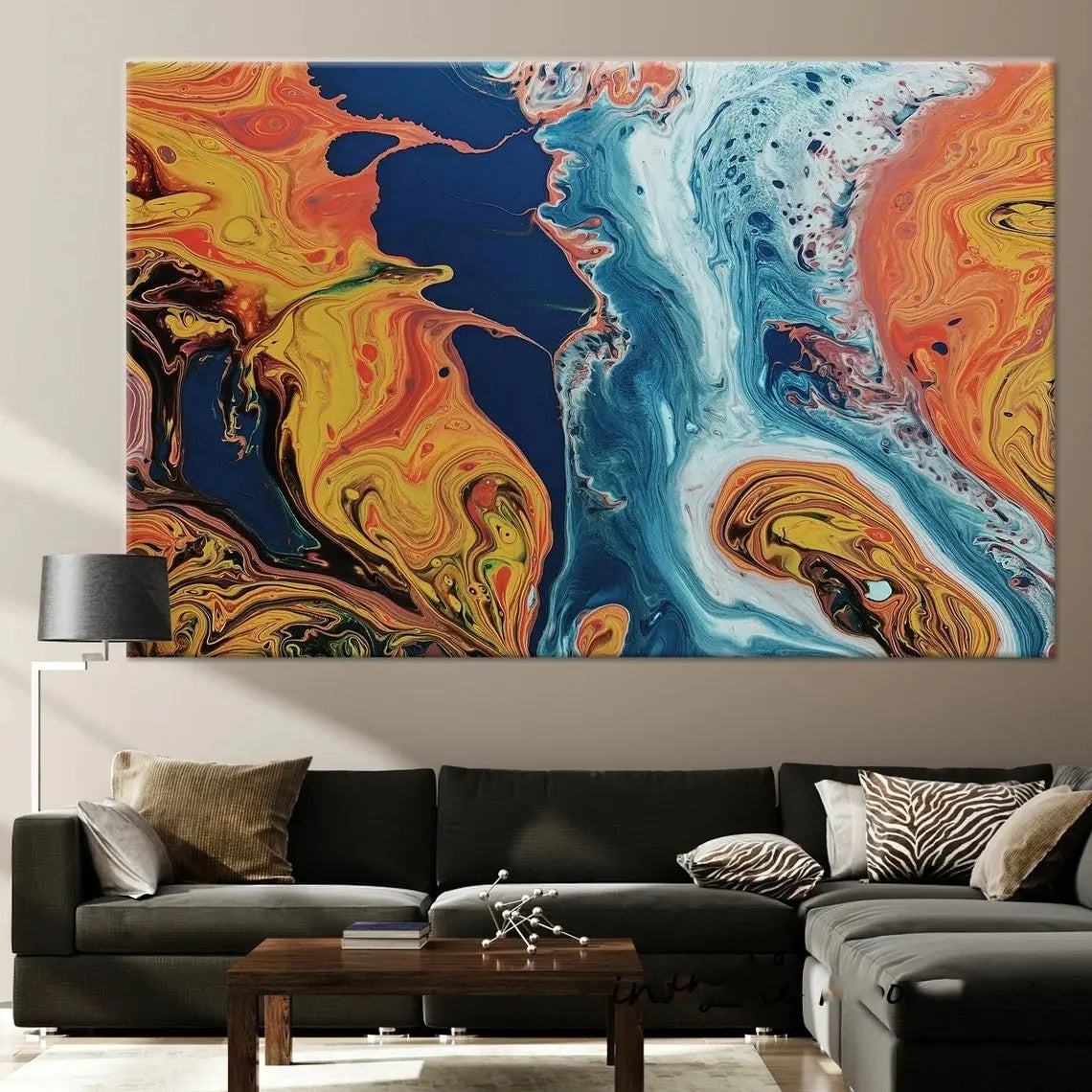 Modern Abstract Marble Print Wall Art Fine Art Canvas Prints Large Format Pictures For Living Room Bedroom Dining Room Art Decor