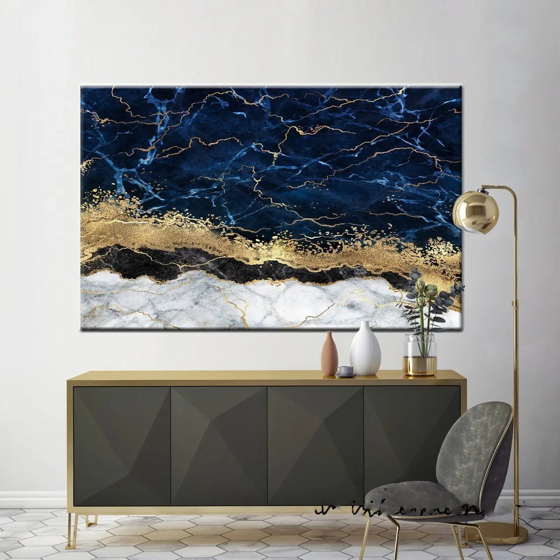 Modern Abstract Marble Print Wall Art Fine Art Canvas Prints Large Format Pictures For Living Room Bedroom Dining Room Art Decor