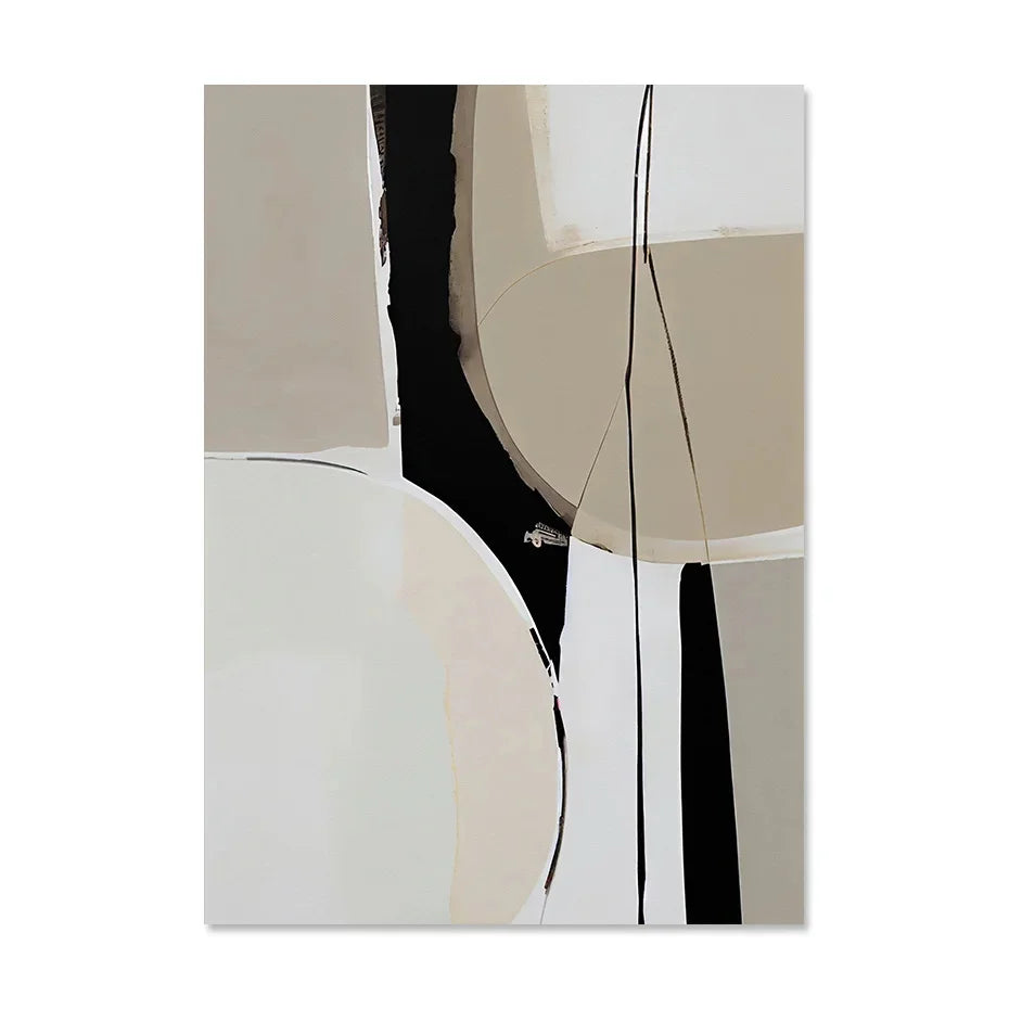 Modern Abstract Scandinavian Wall Art Fine Art Canvas Neutral Tones Living Room Art For Dining Room Bedroom Art For Contemporary Interiors