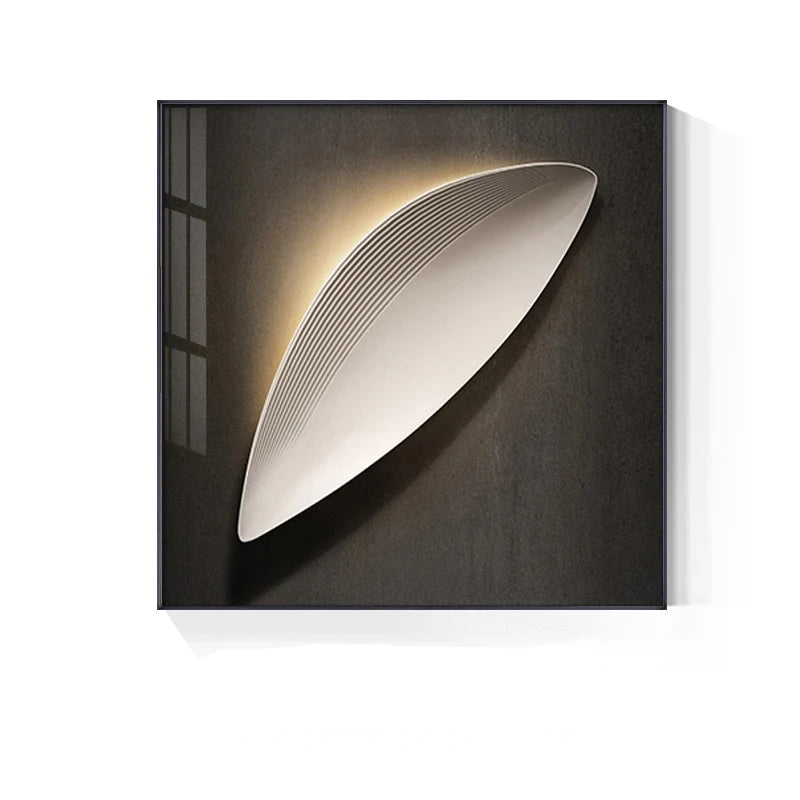 Modern Aesthetics 3d LED Effect Abstract Geometric Wall Art Fine Art Canvas Prints Square Format Pictures Art For Contemporary Interiors
