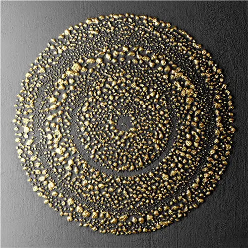 Modern Aesthetics Abstract Black Golden Wall Art Fine Art Canvas Prints Square Format Pictures For Living Room Bedroom Home Office Decor 2025