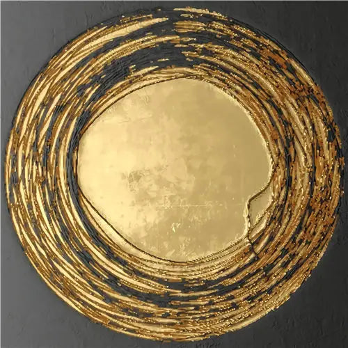 Modern Aesthetics Abstract Black Golden Wall Art Fine Art Canvas Prints Square Format Pictures For Living Room Bedroom Home Office Decor 2025