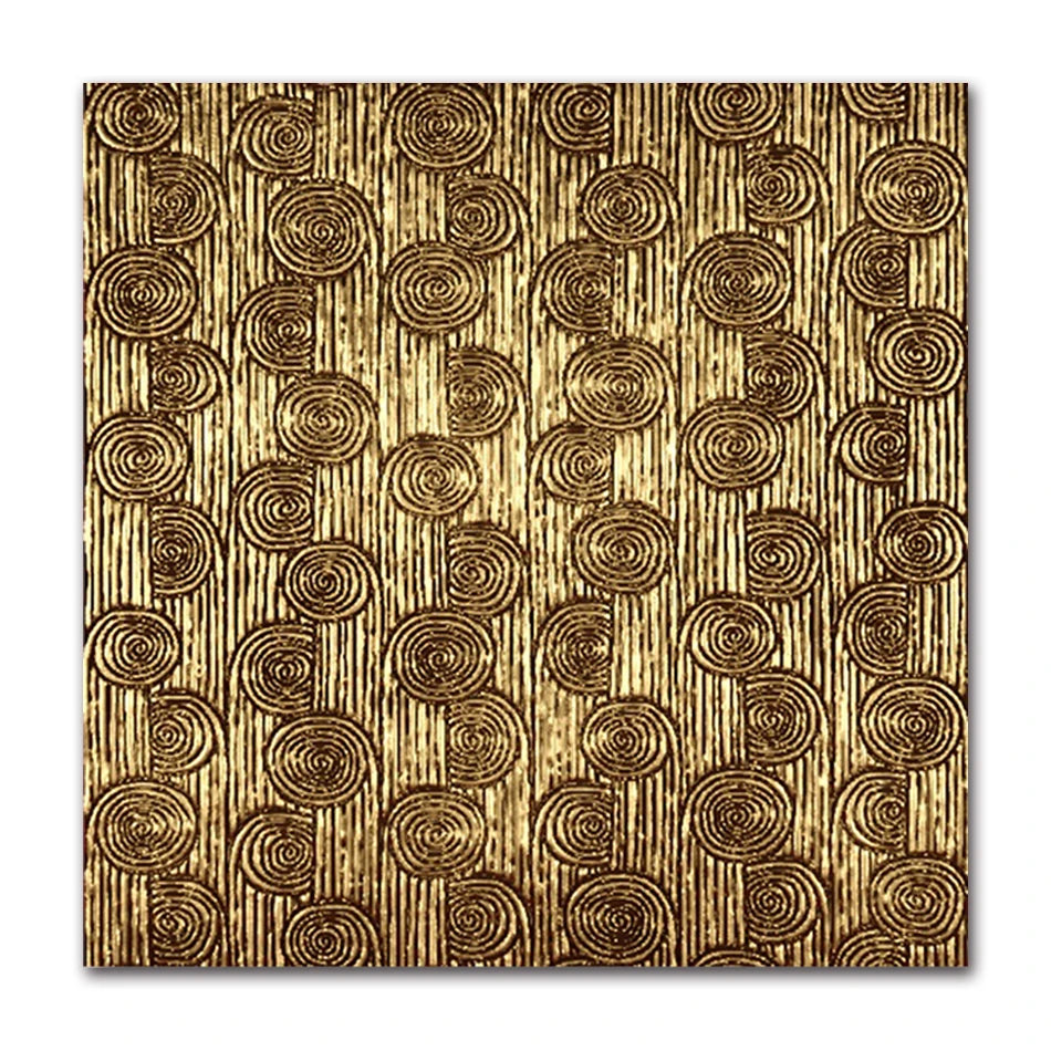 Patterned material with circular designs on a textured background