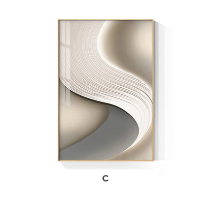 Modern Aesthetics Flowing Lines Abstract Wall Art 3d Effect Fine Art Canvas Prints Pictures For Modern Apartment Living Room Decor