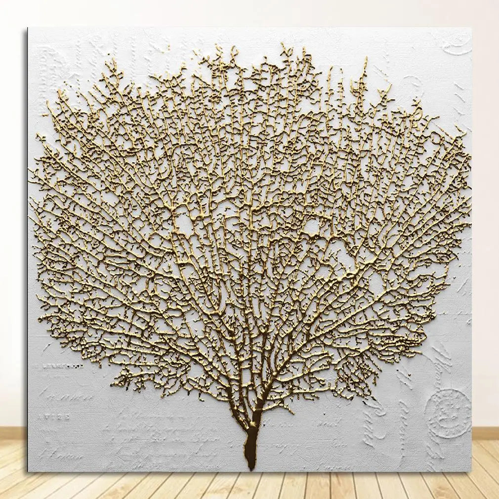 Modern Aesthetics White Golden Abstract Wall Art Fine Art Canvas Prints Square Format Pictures For Living Room Dining Room Light Luxury Home Decor 2025 001