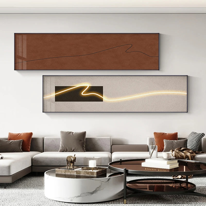Modern Aesthetics Wide Format Wall Art Fine Art Canvas Prints Light Luxury Minimalist Abstract Pictures For Above The Sofa Art For Above The Bed