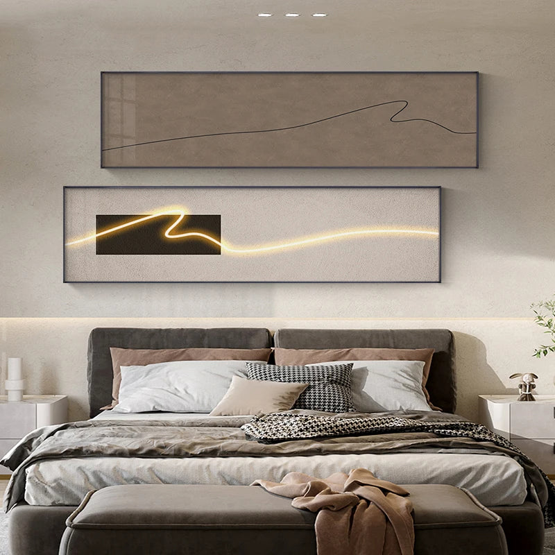 Modern Aesthetics Wide Format Wall Art Fine Art Canvas Prints Light Luxury Minimalist Abstract Pictures For Above The Sofa Art For Above The Bed