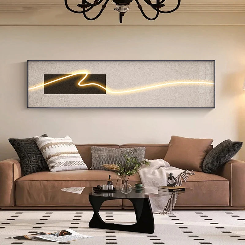 Modern Aesthetics Wide Format Wall Art Fine Art Canvas Prints Light Luxury Minimalist Abstract Pictures For Above The Sofa Art For Above The Bed