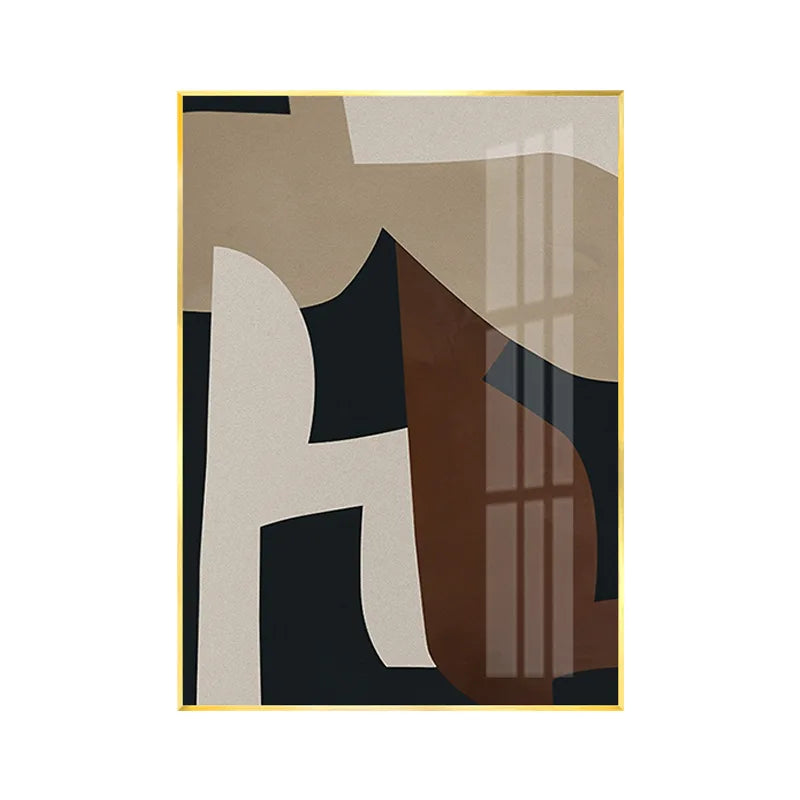 Modern Bold Abstract Curvy Geometric Wall Art Fine Art Canvas Prints Pictures For Urban Apartment Living Room Foyer Art For Contemporary Interiors