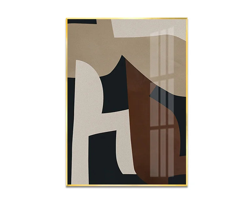 Modern Bold Abstract Curvy Geometric Wall Art Fine Art Canvas Prints Pictures For Urban Apartment Living Room Foyer Art For Contemporary Interiors