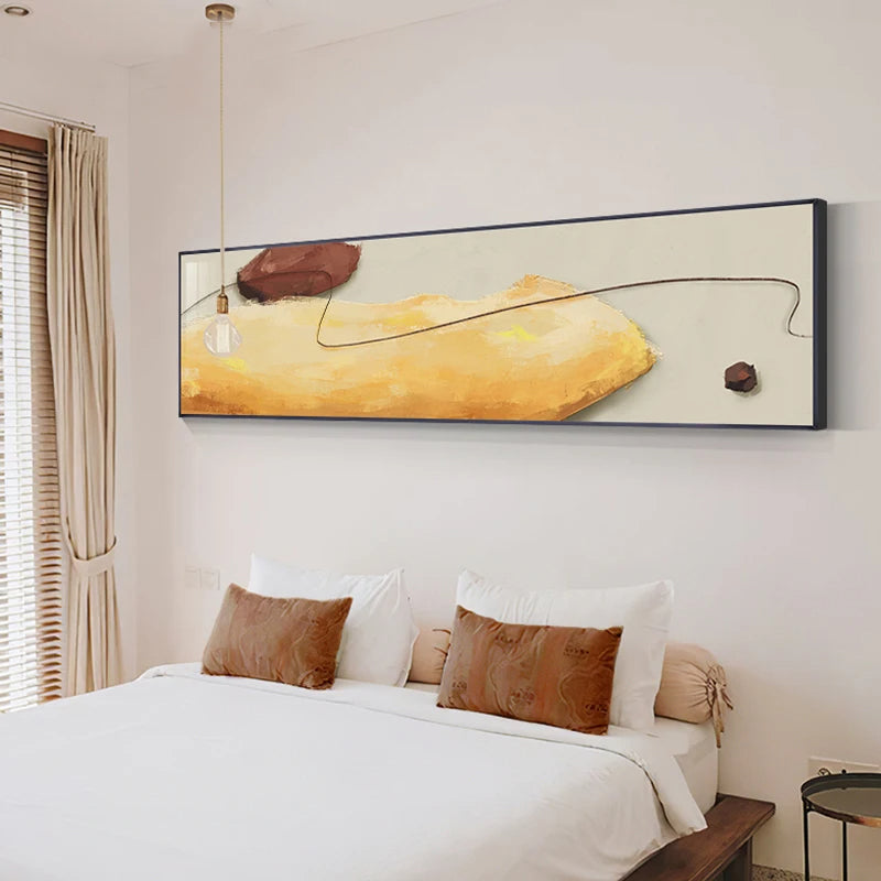 Modern Color Shape & Line Abstract Wall Art Fine Art Canvas Prints Wide Format Pictures For Bedroom Above The Bed Art For The Above The Sofa
