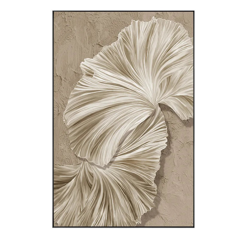 Modern Minimalist Abstract Cream Beige Botanical Wall Art Fine Art Canvas Prints Pictures For Living Room Bedroom Art For Contemporary Home Decor