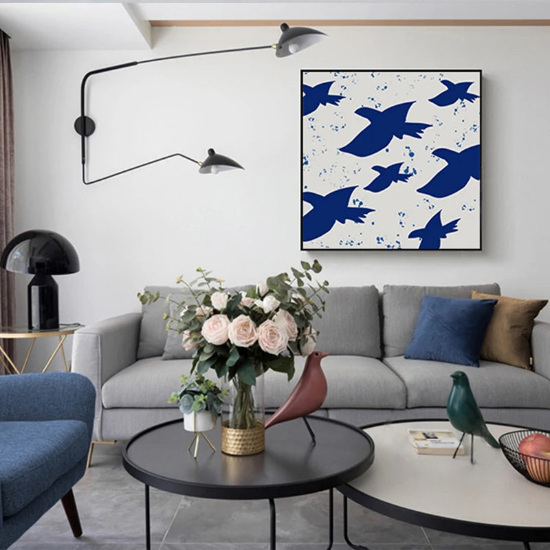 Modern Minimalist Abstract Still Life Wall Art Fine Art Canvas Prints Square Format Pictures For Living Room Dining Room Contemporary Home Decor